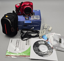 Canon PowerShot SX150 IS Digital Camera 14.1 MP RED w/ 2 SD Cards, Case, Cords