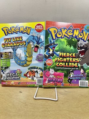 Official POKÉMON MAGAZINE Lot Of 2 2025 ~ Fly Like Gyarados ~ Puzzles  Pokemon