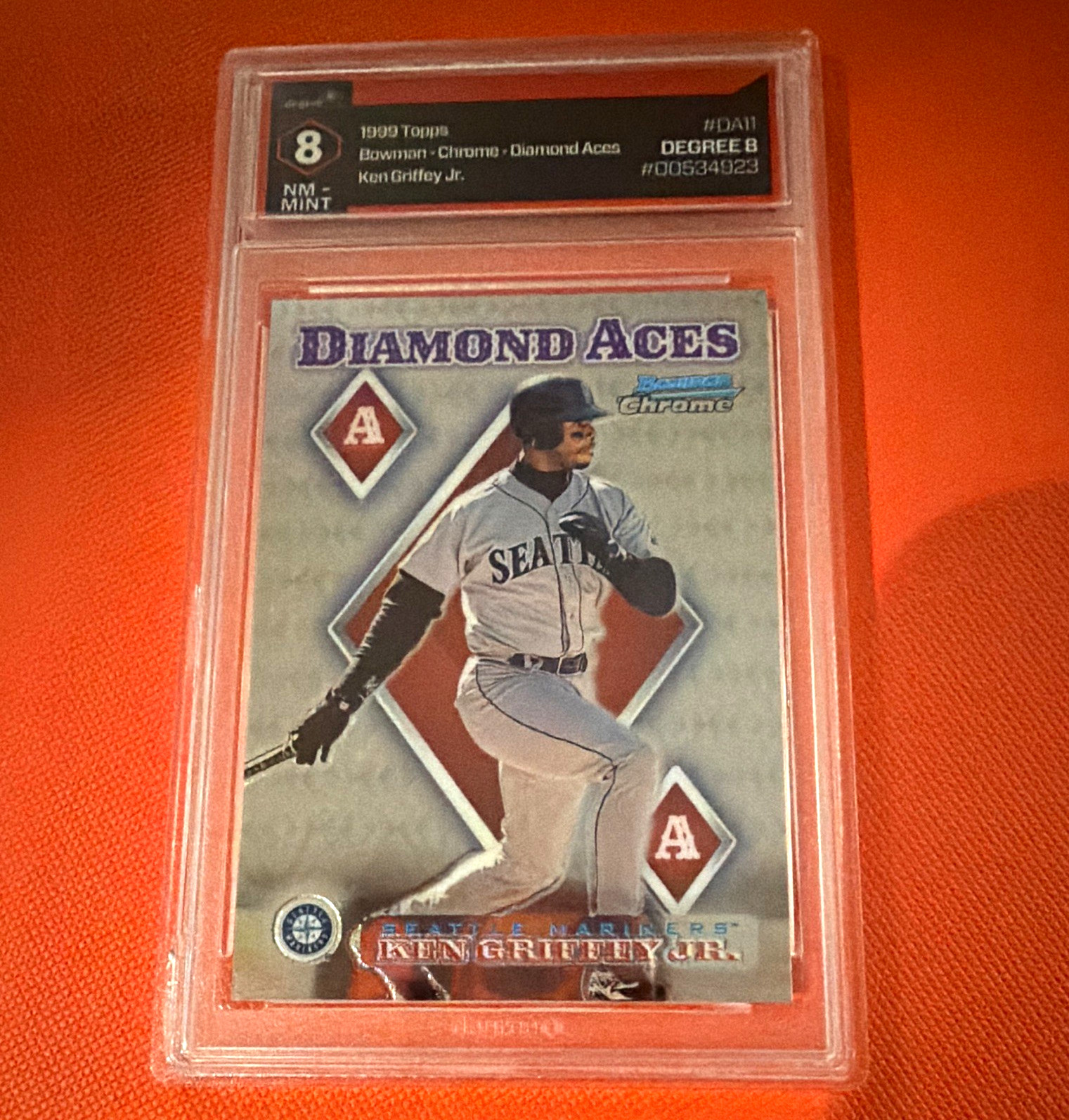 Topps 1999 Bowman Chrome Diamond Aces Ken Griffey Jr. Seattle Mariners #DA11