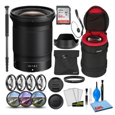 Nikon NIKKOR Z 20mm f/1.8 S Prime Lens 20093 Intl Model Bundle 64GB SD Card