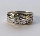 Vintage ring sterling silver 925 Size 9.5 Weight 3.12 g. Ukrainian jewelry.