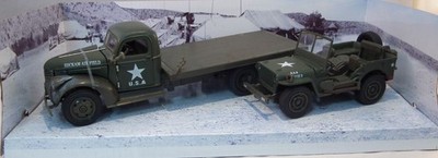 New-Ray Chevy Pritsche + Willys Jeep 1941 Maßstab 1:32