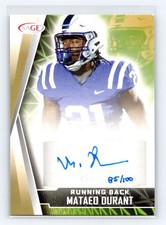 2022 SAGE Autographs Gold #A-MD Mataeo Durant #/100 Duke Blue Devils