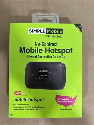T-Mobile -Simple Mobile No-Contract Mobile Hotspot - Black