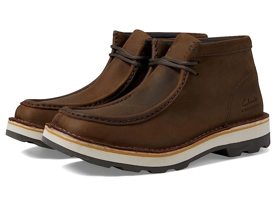 Clarks Corston Wally Waterproof (Olive Leather Waterproof) Men's Shoes