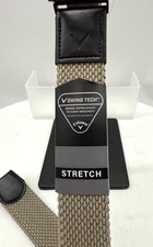Callaway Swing Tech Reversible Stretch Braided Golf Belt Black Tan L 38-40 NWT