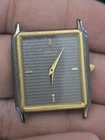 Vintage Seiko Tank Quartz Watch Striped Gray Dial Model 9020-5399 Rare
