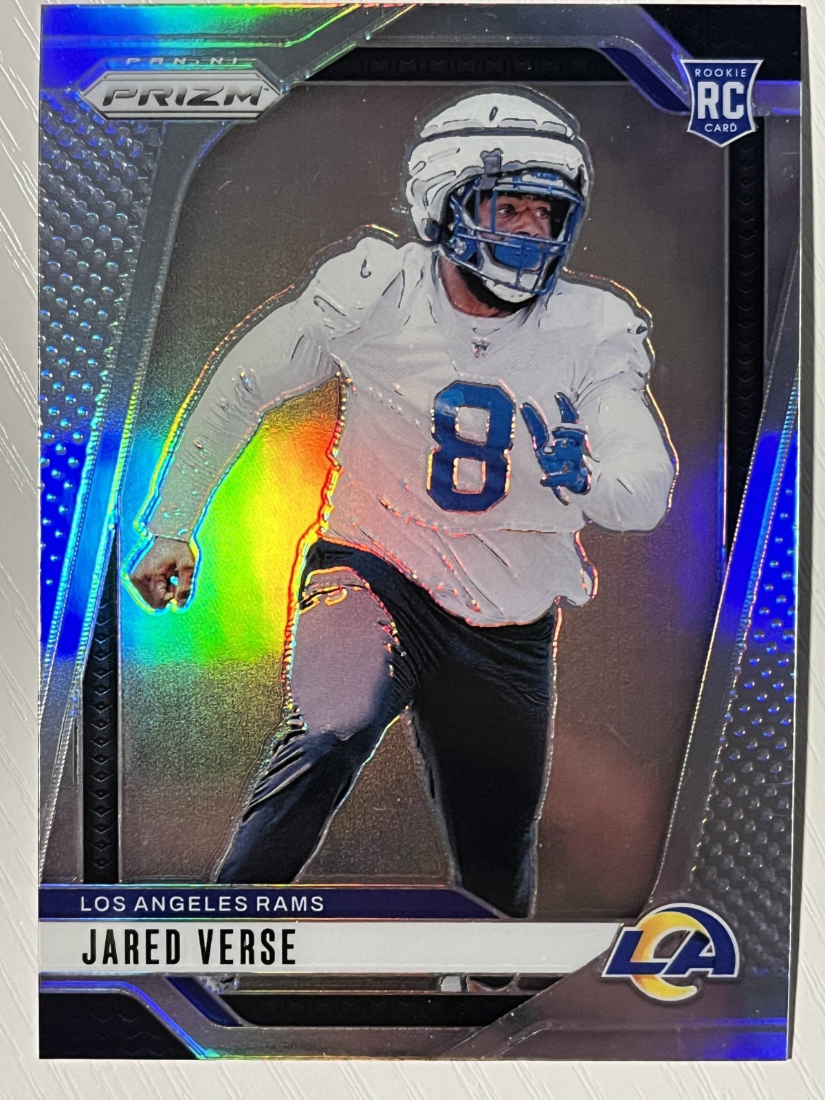 Jared Verse 2024 Panini Prizm Silver Prizm RC #341 Los Angeles Rams