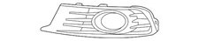 Genuine Volkswagen Outer Grille 1Q0-854-662-C-RYP