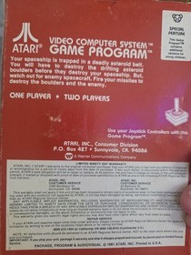 Atari Asteroids 2600 Cartridge 1981 Video Game, CX2649