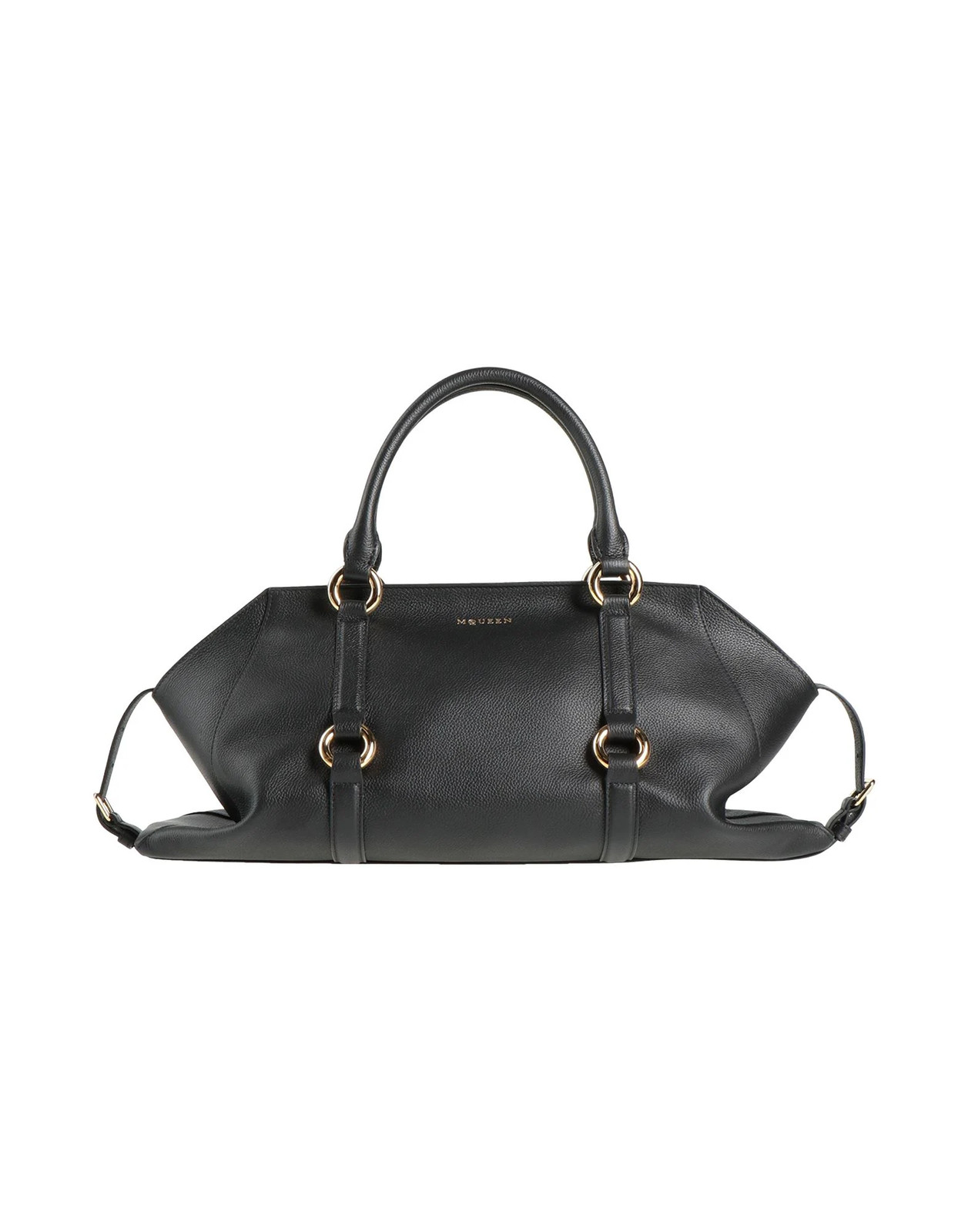 McQueen - Women - Pebbled-leather Bowler Bag - Black 406290₽
