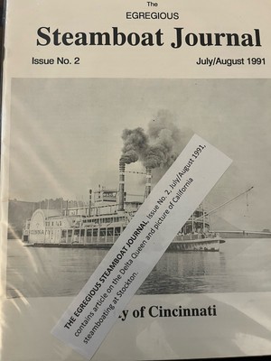 The Egregious Steamboat Journal July/Aug 1991 Port of Stockton Delta Queen VGC+