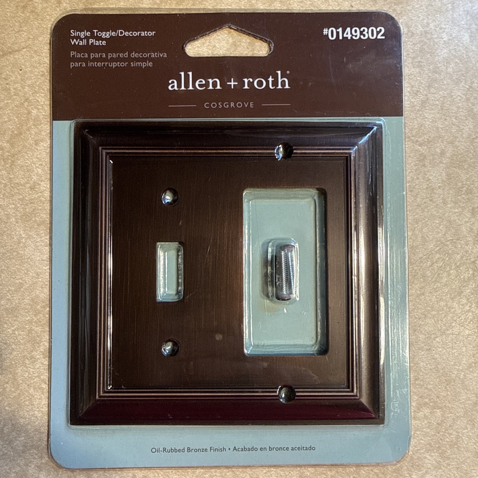 ALLEN + ROTH TOGGLE DECORATOR COMBO PLATE COVER #0149302 Oil Rubbed ...