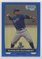 2012 Bowman Chrome Prospects Blue Refractor 184/250 Cheslor Cuthbert #BCP58 07d9