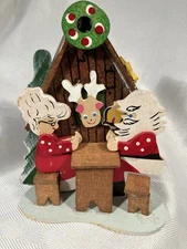 Vintage Emgee Santa & Mrs Christmas Decoration 