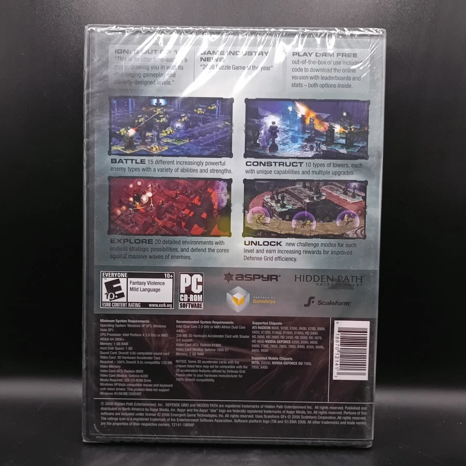 Defense Grid The Awakening PC 2008 Aspyr Tower Combat Puzzle Gane *New Sealed* - Image 2 of 4