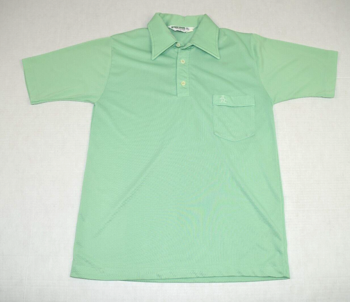 Vintage Penguin polo Shirt Grand Slam Munsingwear Size S 70s Mint