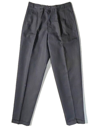 Romeo Gigli, Vtg 90s G ROMEO GIGLI Mens Navy Cotton Linen Pleated Pant Trousers sz 32 Italy