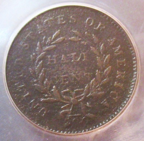 1794 1/2 Cent Half cent. ICG VF20 Details. RARE - Picture 2 of 4