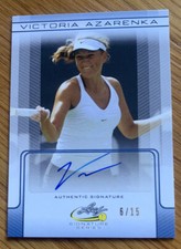 2017 Leaf Signature Series Tennis Blue Base Auto Card Victoria Azarenka #6/15