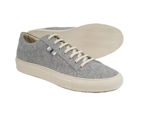 Fedeli $595 Gray Cashmere Low-Top Sneakers Casual Shoes (42 eu) 8 US - Picture 3 of 6