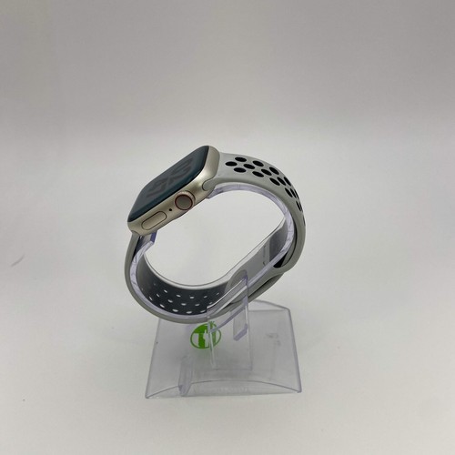 Unlocked Apple Watch Nike Series 7 41MM Silver Aluminum MKHL3LL/A - Photo 4 sur 10