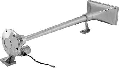 VIXEN HORNS TRAIN AIR HORN 2 TRUMPETS CHROME PLATED WATERPROOF FOR