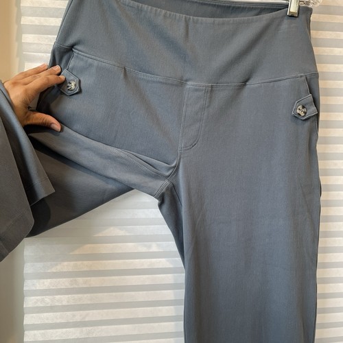 Ruby Ribbon Flare Capri grau Gr. L, Gesäßtaschen vorne, hoher Bund, Komfort - Bild 4 von 8