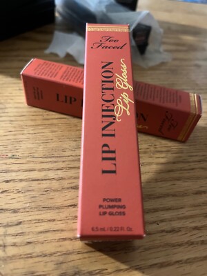 TOO FACED Lip Injection Power Plumping Lip Gloss ~ THE BIGGER THE HOOPS ~ BNIB