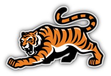 Tiger Mascot Animal Car Bumper Sticker Decal