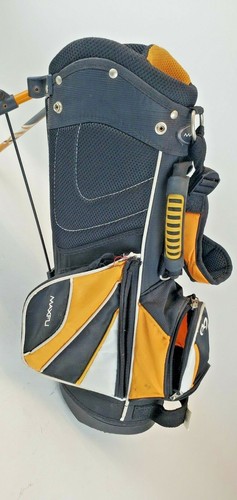 Maxfli Rev1 Kids Juniors Starter 9 Iron Putter Stand Bag Spring Assisted Blk/Ylw - Picture 3 of 8
