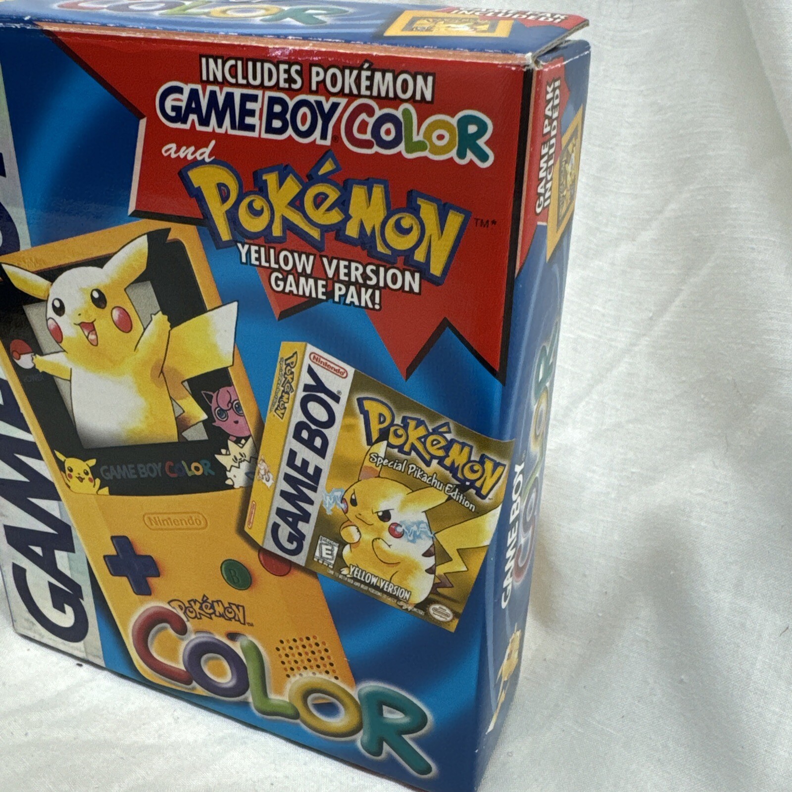 Nintendo Game Boy Color Pikachu Edition Pokemon Yellow with Box ...