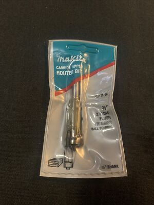 Makita Carbide Tipped Router Bit 3/8 2Flute Flush Trimmer Ball Bearing  733128-8A