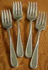 Set Of Four(4) Oneida USA Flight Reliance 6-3/4" Stainless Salad Fork