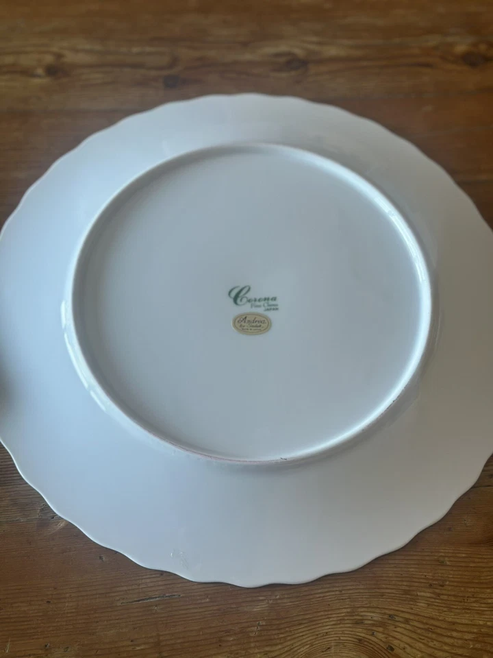 Plato para Pasteles y Cuchillo Servidor Andrea Por Sedek Corona Patrón Floral Foto 4 de 4