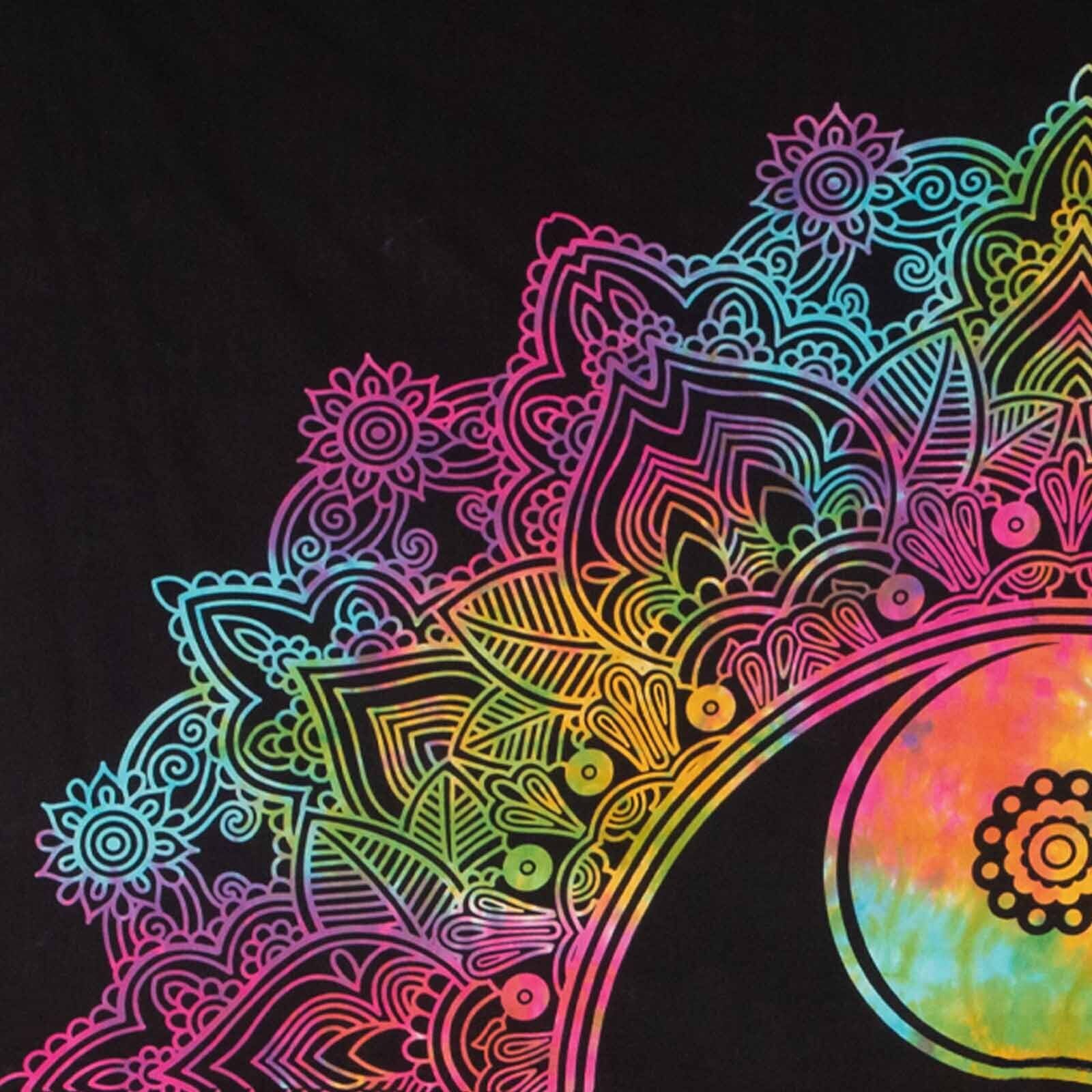 Wandbehang Tagesdecke Ying Yang Deko Goa Tuch Indien Mandala ca200x230cm Fair 