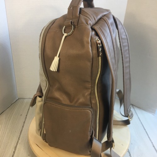 Itzy Ritzy Large Diaper Bag Backpack Vanilla Latte Large Capacity Boss Bag - Picture 4 of 16