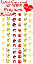 Pokemon Go Clear Vinyl PEEL and STICK Nail Decals