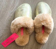 Women Lilly Pulitzer Harte Slipper Gold Metallic 014403-962 Size 7/8 