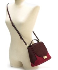 398 Kate Spade Red Plum Bordeaux Keran Miro Street Calfhair Fur Leather Satchel 398 Kate Spade Red Plum Bordeaux Keran Miro Street Calfhair Fur Leather Satchel