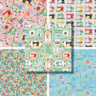 A STITCH IN TIME BAUMWOLLSTOFFSORTIMENT von Michael Miller * Quilten * Handarbeit * D...