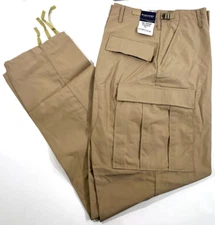 NEW MENS XS TALL PROPPER F5201 COTTON BDU CARGO PANTS F5201 KHAKI XS LONG