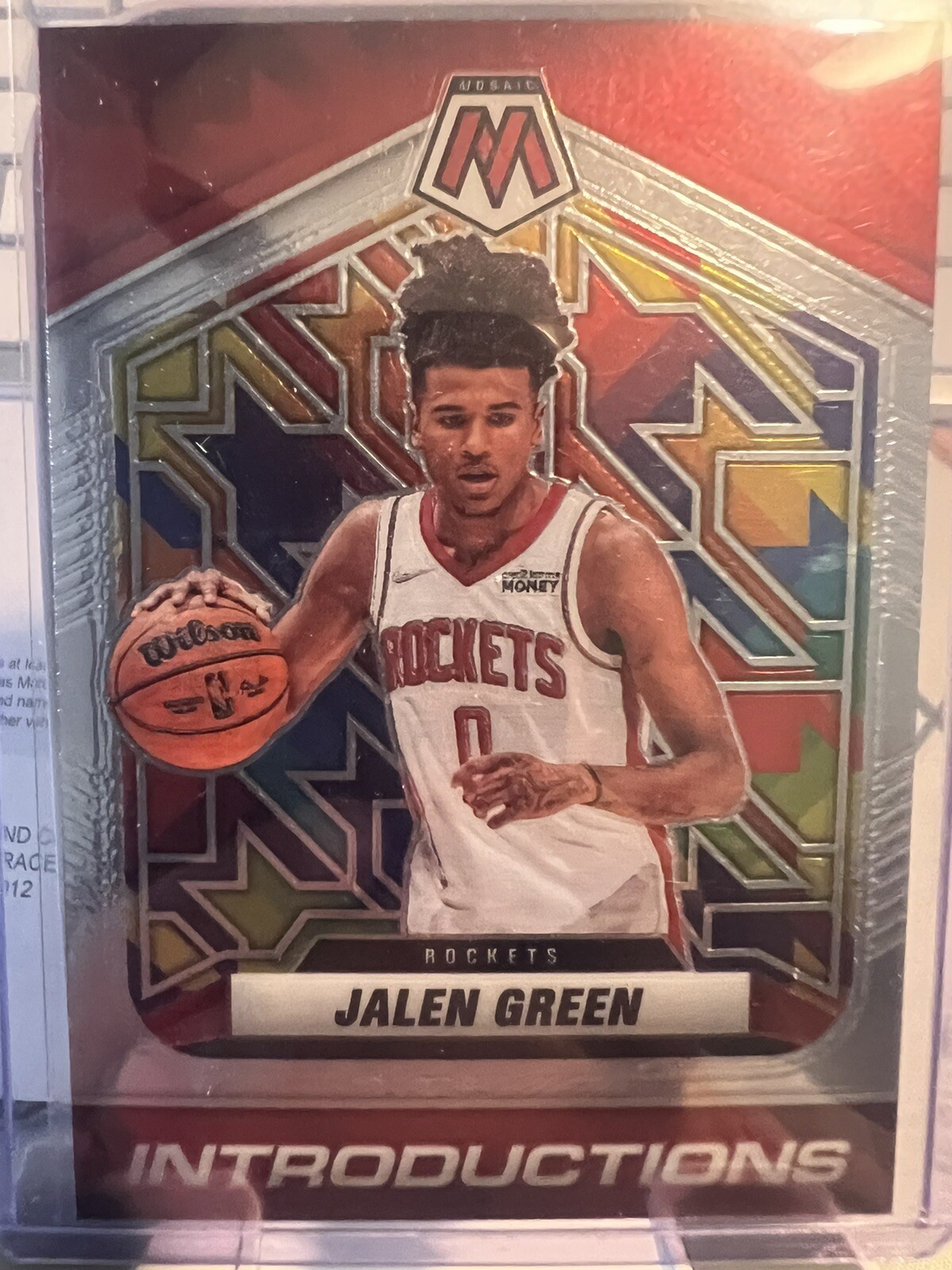 2021-22 Panini Mosaic Jalen Green RC Introductions Houston Rockets