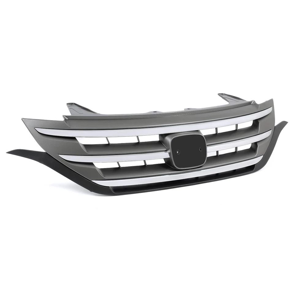 For 2012-2014 Honda CRV CR-V Front Bumper Grille Hood Upper Grill w/Chrome Trim - Image 4 of 4