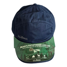 ¡NUEVO CON ETIQUETAS! L.L. Bean ~ Bean's Pathfinder LED Gorra de Béisbol Ajustable Sombrero Azul Marino