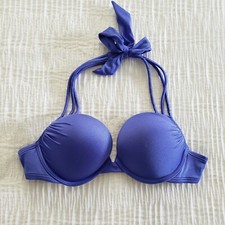 Victoria's Secret Swim BOMBSHELL Add-2-Cups BIKINI Top 6NK Blue 32B