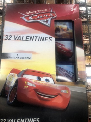 Disney Pixar "CARS" 32 Valentines NIB Sealed! Ages 3+ (8 Cool Designs) - 第 3/6 張圖片