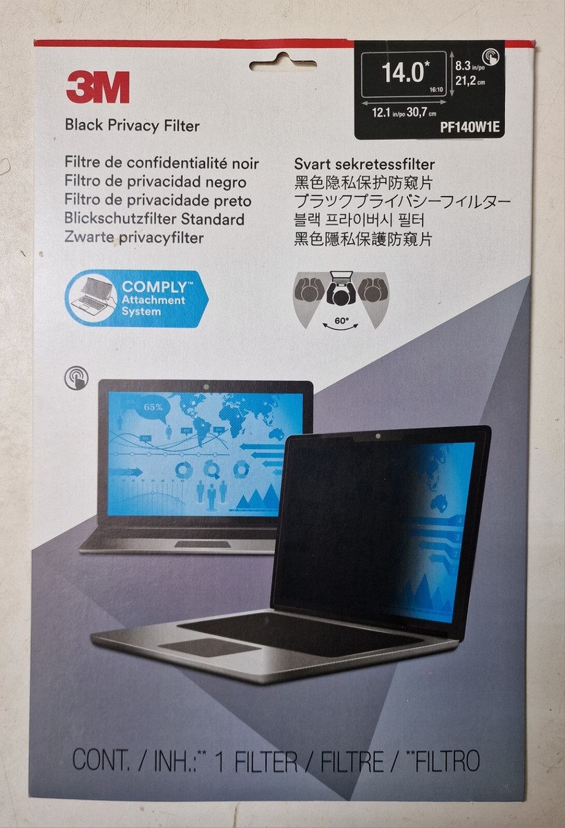 Filtro Privacy 3M Per Laptop 12.1 Pollici Widescreen | Formato 16:10, Antiriflesso E Protezione Dati - 3