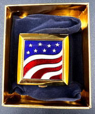 NOS Estee Lauder America The Beautiful Compact Lucidity Jeweled Flag