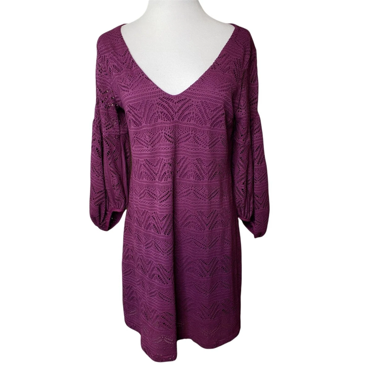 chinese dress ladies Odd Molly Anthropologie Embroidered Purple Mini Dress XL – White Chocolate  Couture main image 1